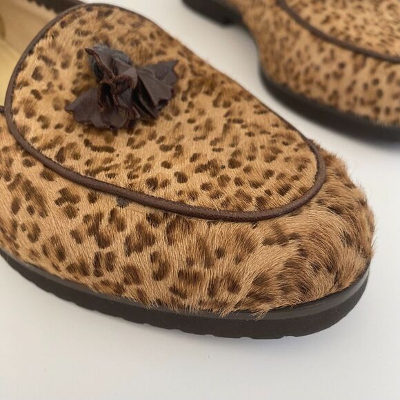 Bottega Venetta Leopard Cheetah Print Loafers Shoes Pony hair 35 EU - 5.5 US - Picture 2 of 15